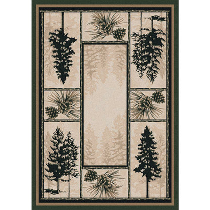 American Dakota Cabin Stoic Pines Rug - Forrest