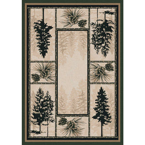 American Dakota Cabin Stoic Pines Rug - Forrest