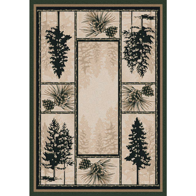 American Dakota Cabin Stoic Pines Rug - Forrest