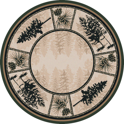 American Dakota Cabin Stoic Pines Rug - Forrest