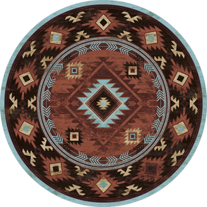 American Dakota Southwest Whiskey River Rug - Rust
