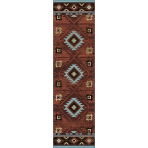 American Dakota Southwest Whiskey River Rug - Rust