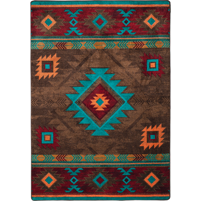 American Dakota Southwest Whiskey River Rug - Turquoise