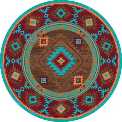 American Dakota Southwest Whiskey River Rug - Turquoise