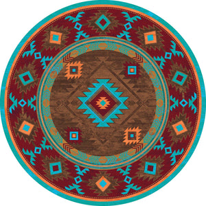 American Dakota Southwest Whiskey River Rug - Turquoise