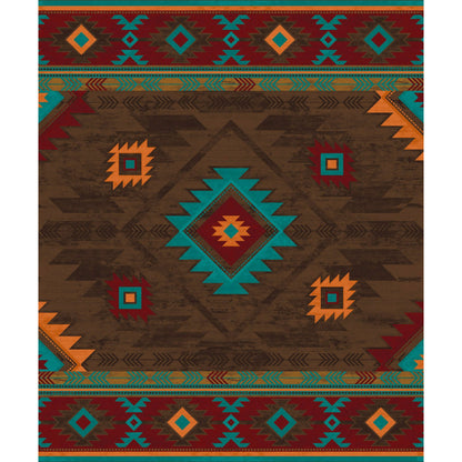 American Dakota Southwest Whiskey River Rug - Turquoise