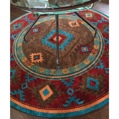 American Dakota Southwest Whiskey River Rug - Turquoise