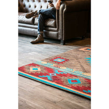Load image into Gallery viewer, American Dakota Southwest Whiskey River Rug - Turquoise