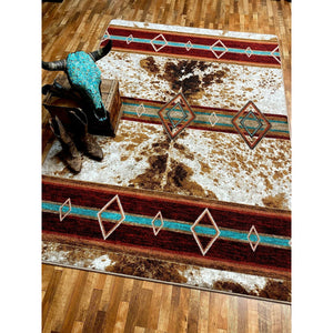 American Dakota Western Fire Hide Rug - True Western