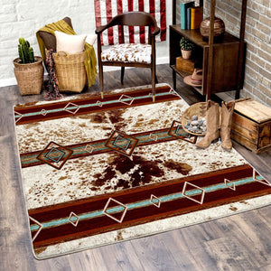 American Dakota Western Fire Hide Rug - True Western