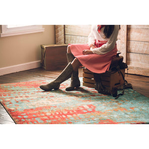 American Dakota Modern Forward Shift Rug - Turquoise