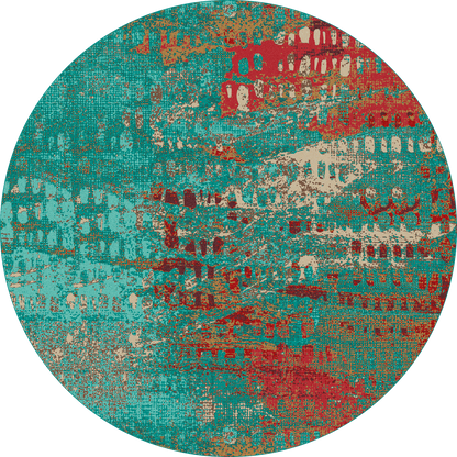 American Dakota Modern Forward Shift Rug - Turquoise