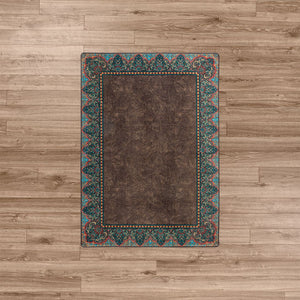 American Dakota Western Nubuck Rug - Dark Chocolate