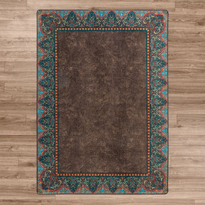 American Dakota Western Nubuck Rug - Dark Chocolate