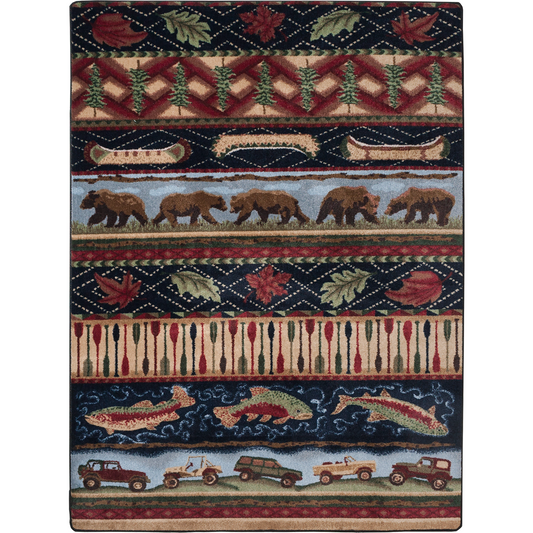 American Dakota Cabin Wilderness Trek Rug - Multi
