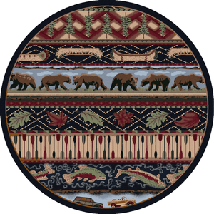 American Dakota Cabin Wilderness Trek Rug - Multi