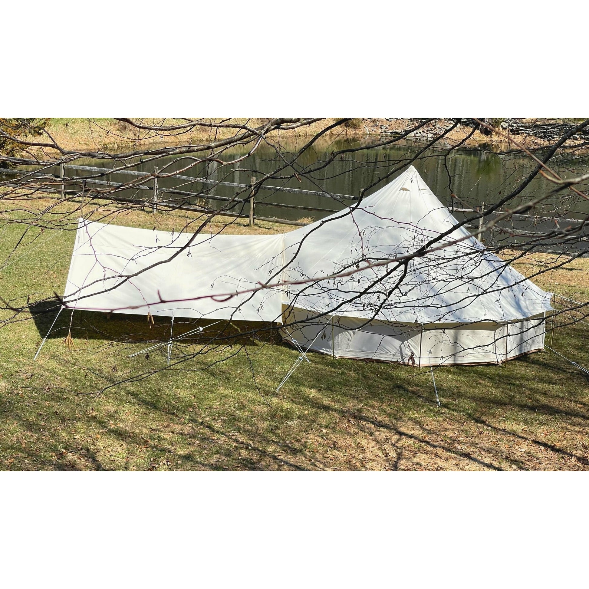 awning bell tent Life In Tents Canvas Bell Tent Awning – Simplyglampingusa