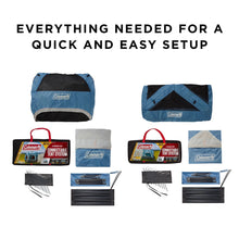 Load image into Gallery viewer, Coleman 3-Person &amp; 6-Person Connectable Tent Bundle with Fast Pitch Setup - Set of 2 - Blue