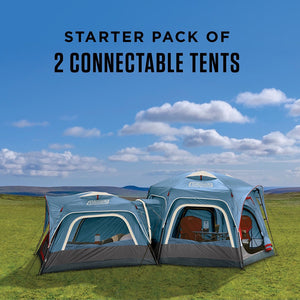 Coleman 3-Person & 6-Person Connectable Tent Bundle with Fast Pitch Setup - Set of 2 - Blue