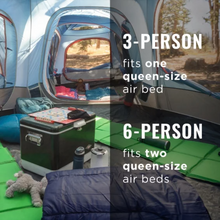 Load image into Gallery viewer, Coleman 3-Person &amp; 6-Person Connectable Tent Bundle with Fast Pitch Setup - Set of 2 - Blue