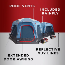 Load image into Gallery viewer, Coleman 3-Person &amp; 6-Person Connectable Tent Bundle with Fast Pitch Setup - Set of 2 - Blue