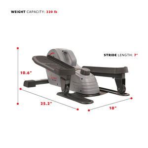 Sunny Health and Fitness Portable Standing Mini Elliptical Trainer SF-E3908