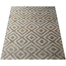 Load image into Gallery viewer, Simply Glamping USA Hand Woven Kilim Jute Eco-friendly Area Rug Geometric White Beige