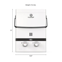 Load image into Gallery viewer, Eccotemp Luxé 1.5 GPM 37.5K BTU Outdoor Portable Tankless Water Heater with LED Display