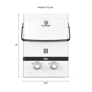 Eccotemp Luxé 1.5 GPM 37.5K BTU Outdoor Portable Tankless Water Heater with LED Display