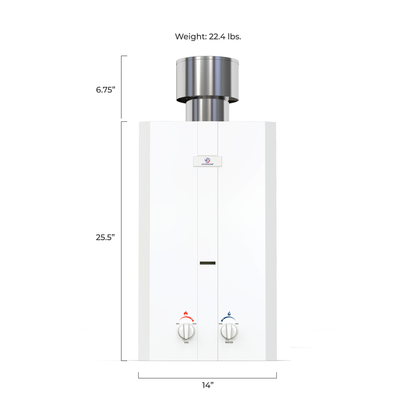 Eccotemp L10 Portable Outdoor Tankless Water Heater w/ EccoFlo Diaphragm 12V Pump, Strainer & Shower Set