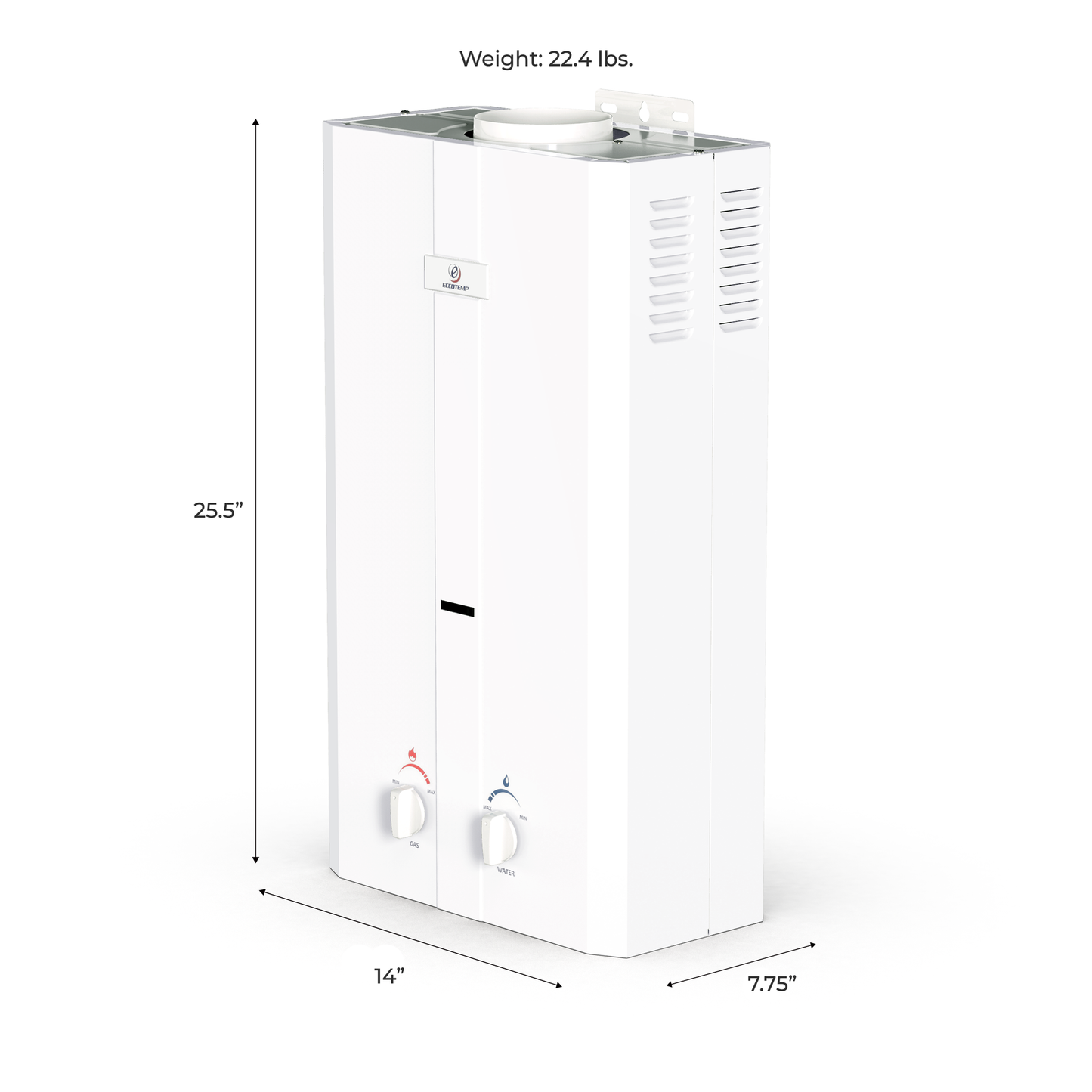 Eccotemp L10 Portable Outdoor Tankless Water Heater w/ EccoFlo Diaphragm 12V Pump, Strainer & Shower Set