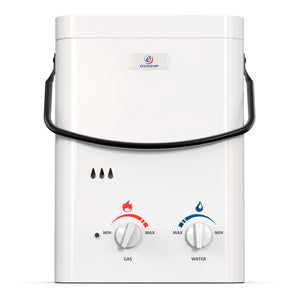Eccotemp L5 Portable Outdoor Tankless Water Heater w/ EccoFlo Diaphragm 12V Pump and Strainer