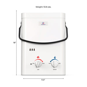 Eccotemp L5 Portable Outdoor Tankless Water Heater w/ EccoFlo Diaphragm 12V Pump and Strainer