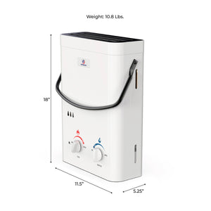 Eccotemp L5 Portable Outdoor Tankless Water Heater w/ EccoFlo Diaphragm 12V Pump and Strainer