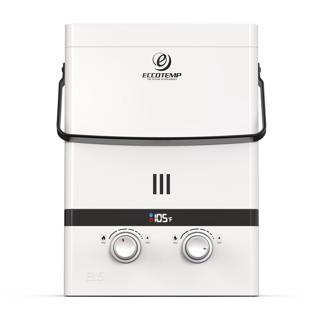 Eccotemp Luxé 1.5 GPM 37.5K BTU Outdoor Portable Tankless Water Heater with LED Display