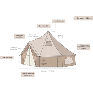 Life In Tents Bell Tent 19.6' (6m) Fernweh™