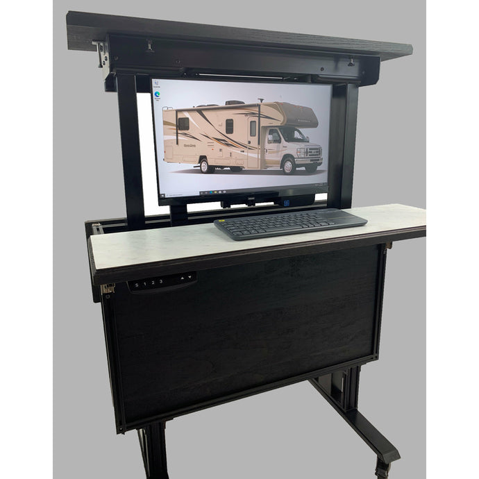 QuarterSign RV Combination Desk/Dinette Single Monitor Workstation