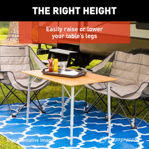 Lippert™ Bi-Fold Bamboo Adjustable Table