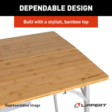 Load image into Gallery viewer, Lippert™ Bi-Fold Bamboo Adjustable Table