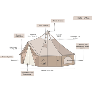 Life In Tents Bell Tent 19' (6m) Stella™ Stargazer
