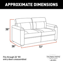 Load image into Gallery viewer, Lippert™ Thomas Payne® 72&quot; Tri-Fold Sofa for RV - Various Colors