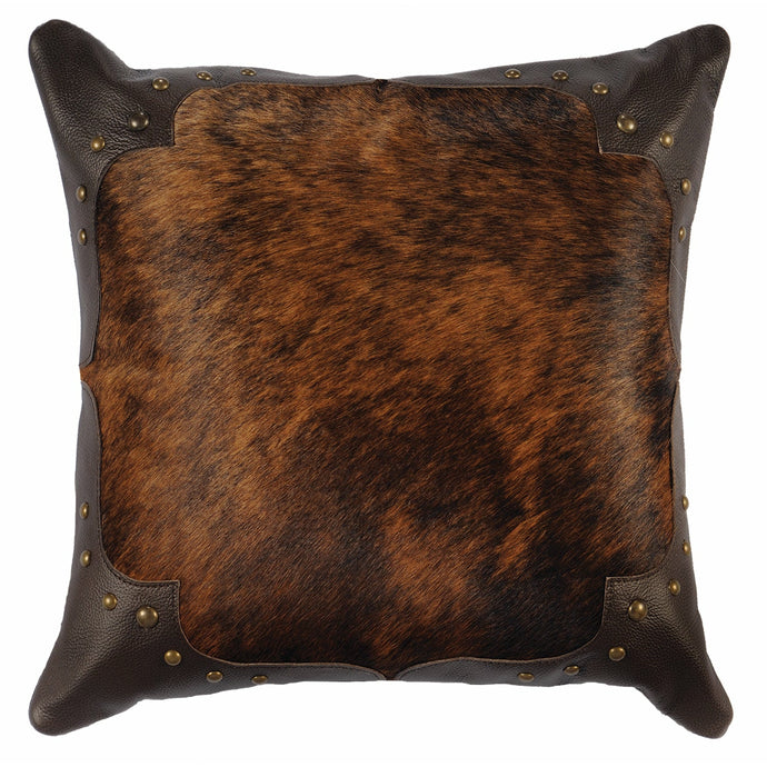 Wooded River Dark Brindled Hair on Cowhide, Mesa Espresso Leather 16