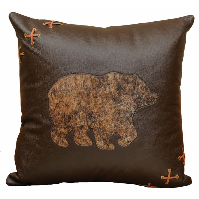 Wooded River Mesa Espresso Leather, Dark Brindled Hair on Hide 18