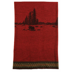 Wooded River Bear 60" x 72" Throw