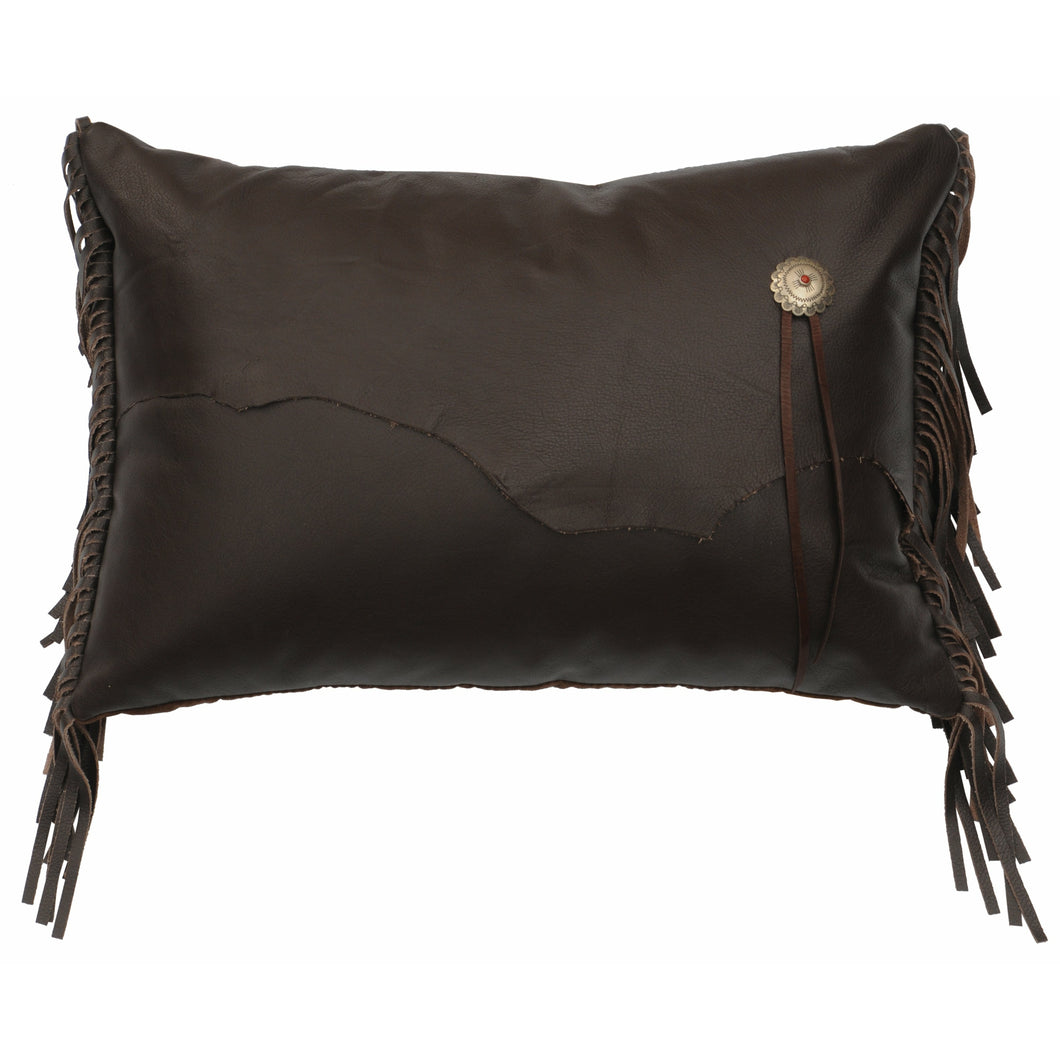 Wooded River Mesa Leather with Flap, Fringe, Concho 12