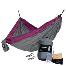 Load image into Gallery viewer, Hobo Hammocks Double Gray and Purple Hammock - Love