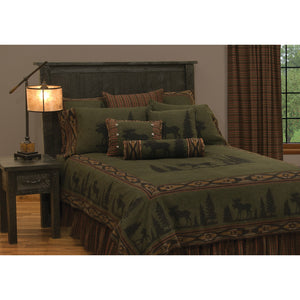 Wooded River Moose I Bedspread Collection